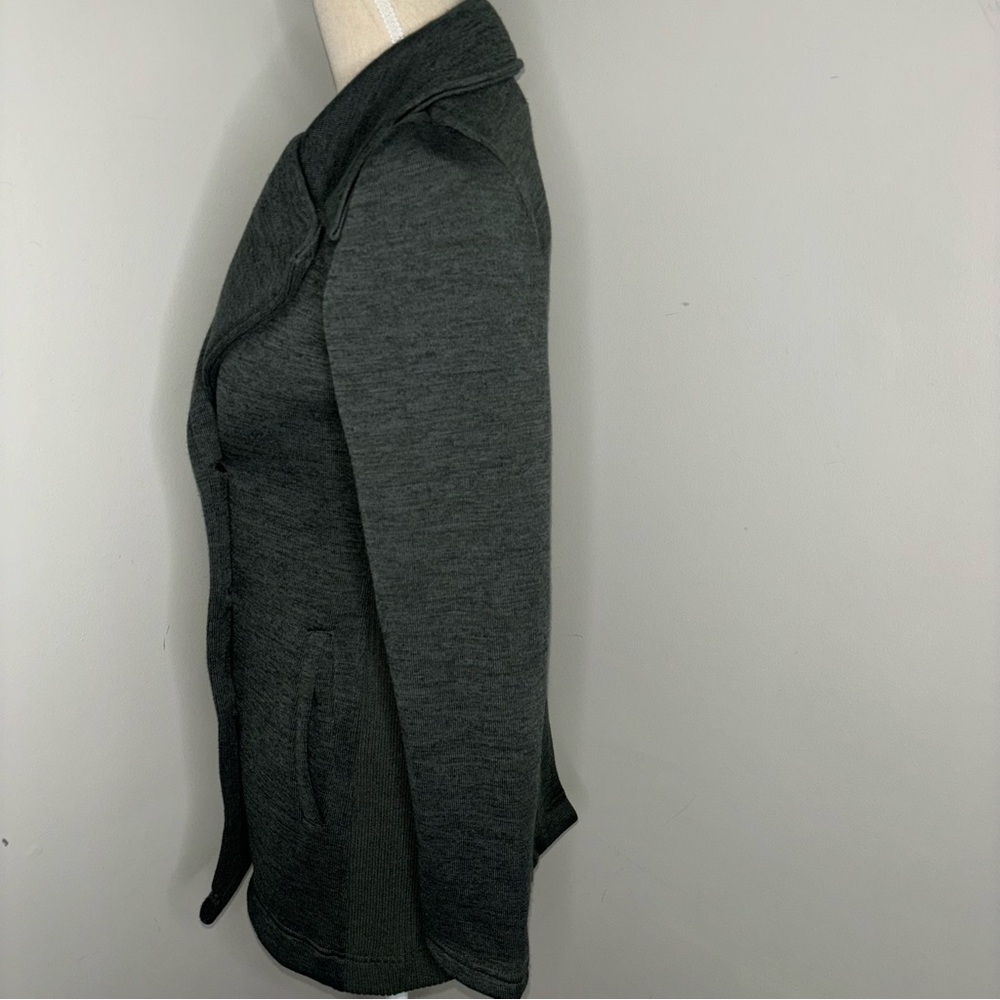 Market & Spruce olive green soft knit pea coat jacket size Small - Picture 5 of 10